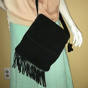 ⭐HP⭐New Genuine suede crossbody